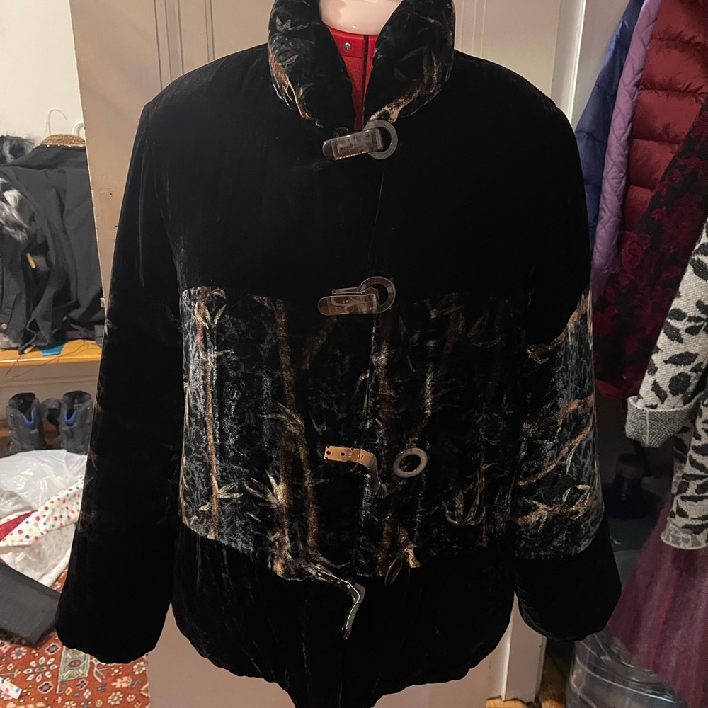 Elegant Black and Brown Women's Jacket